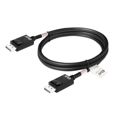 Image de Club 3D Câble DisplayPort™ 2.1 bi directionnel certifié VESA DP80 CAC 1091 4K120Hz, 8K60Hz ou 10K30Hz M/M 1,2 m