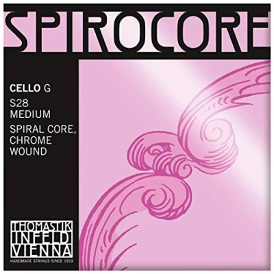 Image de Cordes Thomastik Violoncelle Spirocore Noyau spirale Sol Chrome filé. 4/4; Souple