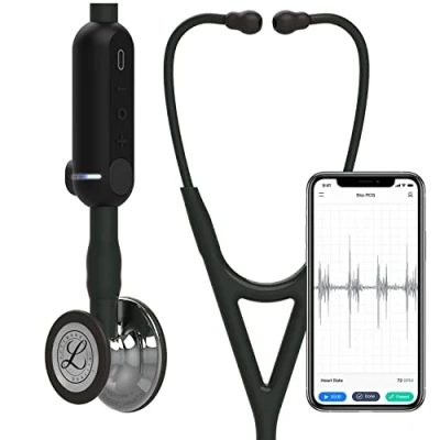 Image de 3M Littmann Stéthoscope numérique CORE, tubulure noire, Edition Miroir, 69 cm, 8869