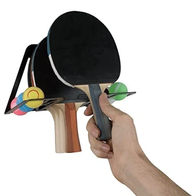 Image de Support mural rangement pour raquette de tennis table (100% Acier) (Noir, One size)