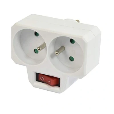Image de Gefotech Biplite 16A + Terre avec interrupteur 500465 Blanc