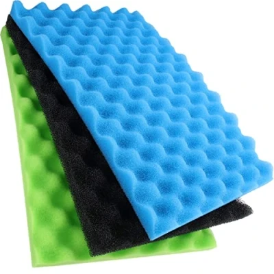 Image de LTWHOME 43 x 28cm Poisson Pond Filtre en Mousse Éponge Kit, Filterschaum Filtermatte, Épaisse, Moyenne et Fine Petites (Paquet 1 Ensembles)