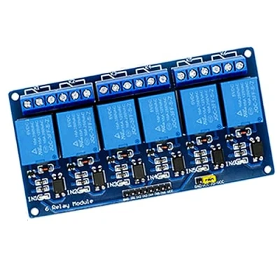 Image de MODULE 6 RELAIS 5V CANAUX OPTOCOUPLEURS DIY REMPLACEMENT/COMPATIBLE AVEC ARDUINO RASPBERRY Pi (1081)