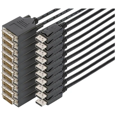 Image de DIGITUS Câble Adaptateur DisplayPort DP vers DVI D (24 + 1) 2.0m 10 pièces Full HD 1080p/60Hz Noir
