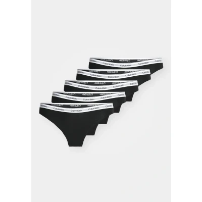 Image de Calvin Klein Underwear Thong 5 PACK String, Femme, Taille: XS, Black