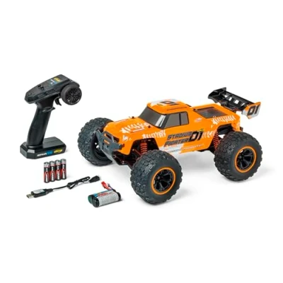 Image de Carson 500404253 1:10 XS Stadium Fighter 100% RTR Orange Voiture télécommandée, Buggy RC, avec Piles et radiocommande, Tout Terrain