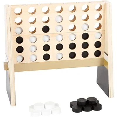Image de Small Foot Puissance 4 Gold Edition, Classique du Jeu Moderne, avec aimants, en Bois, à partir de 5 Ans, Art. 12219