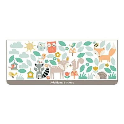 Image de Walltastic 44647 Autocollant Grand Motif l&#039;arbre de la forêt et Ses Amis Vinyle Multicolore 7 x 52,5 cm