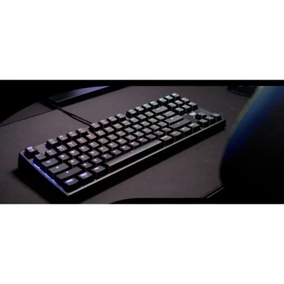 Image de CHERRY XTRFY K4V2 TKL, Clavier De Jeu Filaire sans Pavé Numérique, Disposition Française (AZERTY), Éclairage RGB, Commutateurs Mécaniques MX2A Red, Rétro