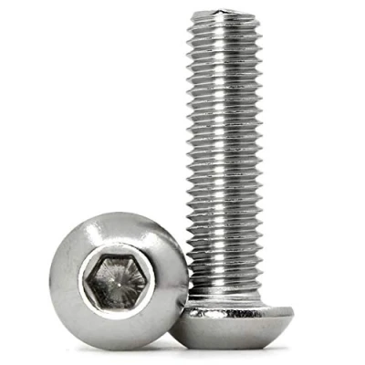 Image de M6 x 10mm 40PCS Bouton vis à tête hexagonale acier inoxydable 304 Boulon Entièrement Filetée Boulons