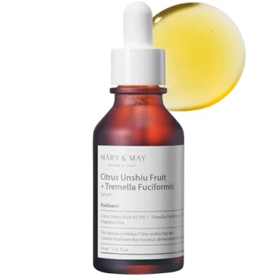 Image de Mary&amp;May Citrus Unshiu + Tremella Fuciformis Serum, 30 ml Nawilżająco rozjaśniające serum do twarzy