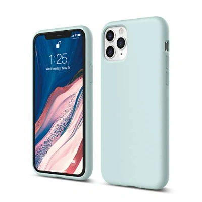 Image de elago Coque Silicone Liquide Compatible avec iPhone 11 Pro (5,8&quot;) Case en Premium, Doublure Microfibre Douce, Lèvre Surélevée pour Écran &amp; Caméra, Protection Complète (Menthe)
