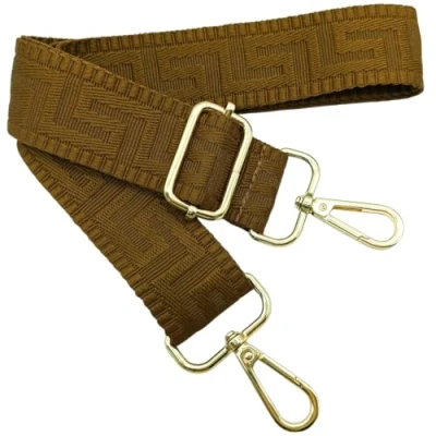 Image de Bandouliere de Rechange Reglable Brun Foncé, 80 130cm Sangle Sac a Main Remplacement, Universelles mit Boucle Dore pour Femme à Main, Bandoulière Accessoires, 1321