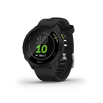 Image de Garmin Forerunner 55 Montre GPS multi activités running avec fonctions d’entrainement Coach et cardio au poignet Vert d’eau (Reconditionné)