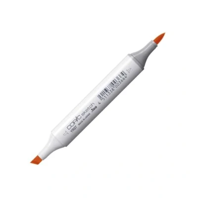 Image de COPIC Sketch YR07, Cadmium Orange, Twin Marker avec Une Pointe Moyenne et Pinceau