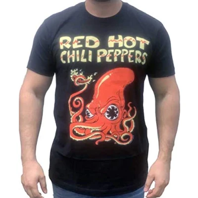 Image de Red Hot Chili Peppers Fire Squid T Shirt homme Noir XX Large