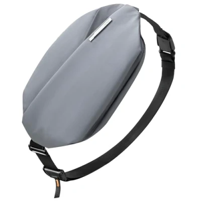 Image de Inateck sac à bandoulière X, 4 L, élégant banane avec réglable, résistant l&#039;eau pour homme, femme, voyage, usage quotidien, cyclisme, randonnée, gris foncé, taille L