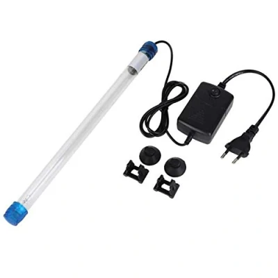Image de EVTSCAN Lampe UV de Destruction bactéries d&#039;algues, lumière portative désinfecteur UVC, réservoir Poissons d&#039;aquarium Submersible (Prise d&#039;UE)(11W)