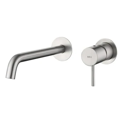 Image de Mice Robinet encastré de lavabo monocommande, Robinetterie bain pour eau froide/chaude salle or brossé robinets encastrés (nickel brossé)