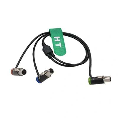 Image de HangTon Câble audio pour Zaxcom QRX200 Lectrosonics SRc5P Récepteur vers Caméra Mixeur Enregistreur, Low Profile TA5F to TA3F 50cm