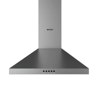 Image de Wiggo hotte murale 60 cm I pour évacuation d&#039;air ou recirculation aspirante 300 m3/h avec éclairage LED &amp; 3 niveaux de puissance filtre à graisse 2 filtres charbon inoxydable
