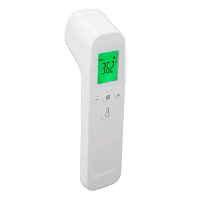 Image de thermomètre frontal, infrarouge sans avec alarme de fièvre, numérique à fonction LCD 3 couleurs, lecture précision 2 s pour