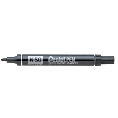 Image de Pentel N50 A Lot de 3 marqueurs permanents Pointe ogive 1,5 2 mm Noir