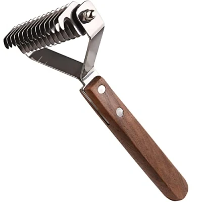Image de OneBarleycorn Brosse Chiens et Chats,Brosse à Toilettage pour Animaux Enlèvement Efficace des Poils Morts sous Poils,14 Lames