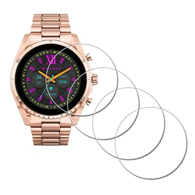 Image de iDaPro Verre Trempé pour Michael Kors Femme GEN 6 Protection Ecran, Films Protecteur Montre Installation Facile Anti rayures et Sans Bulles Lot de 4