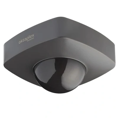 Image de Oktaplex 2er Set Tim Détecteur de présence 360 Mouvement pour l&#039;extérieur IP65 Capteur PIR Anthracite 230V