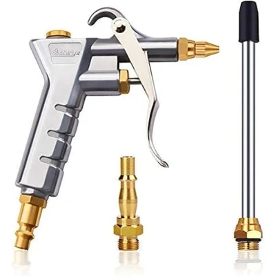 Image de Noosverl Pistolet à air comprimé pour 1/4 &quot;BSP German &amp; Bristish Raccord rapide,Pistolet Industriel Avec RéGlable En Laiton,souflette d comprimé,soufflette