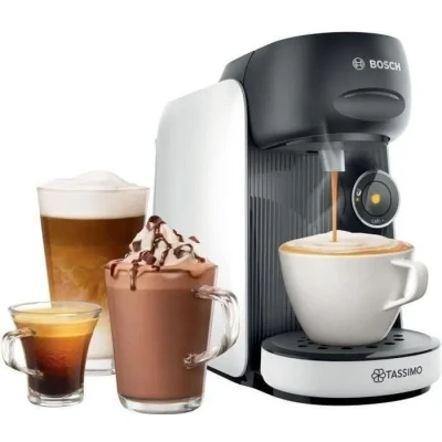 Image de Bosch, machine à café, distributeur multi boissons TASSIMO FINESSE, TAS16B3, jusqu&#039;à 70 chaudes, IntensityBoost, INTELLIBREW, blanc neige