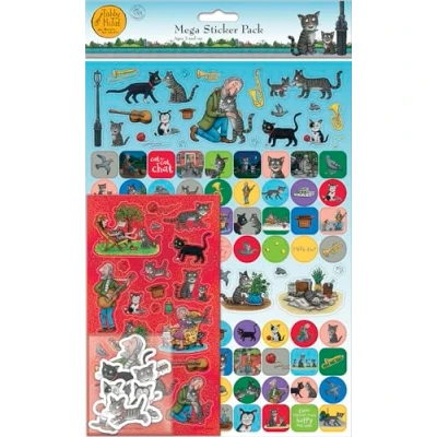 Image de Tabby McTat Mega Lot d&#039;autocollants Trois types (environ 130 au total) Réutilisable sur des surfaces non poreuses