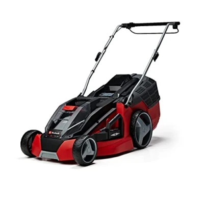 Image de Einhell Tondeuse à gazon sans fil GE CM 43 Li M KIT Power X Change (36V, Largeur de coupe cm, Surface conseillée 500 m²) Livré avec 2 Batteries 4,0 Ah et Chargeur