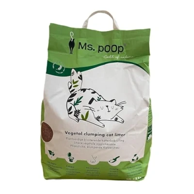 Image de Ms, Poop, Litière Végétale Agglomérante Écologique 20L, Absorption Optimale, Réduction des Odeurs, Facilité d&#039;Utilisation, Douce pour Les Pattes, Taille Couleur Naturelle, Modèle Call of Nature