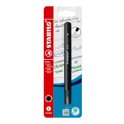 Image de STABILO Stylo feutre pointe fine dr!ver F Blister carton x 1 fin noir