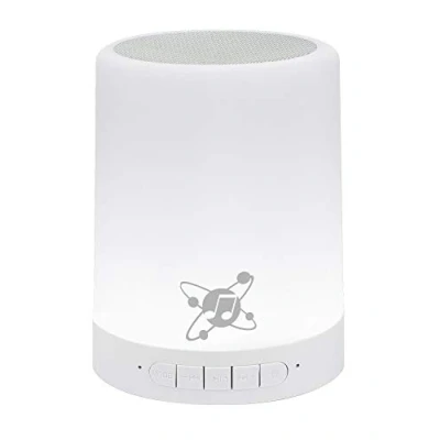Image de Manhattan 165235 Sound Science Haut Parleur Bluetooth à LED sans Fil avec 6 Couleurs et Commandes intégrées Fente pour Carte MicroSD Prise Jack 3,5 mm