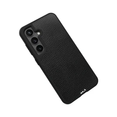 Image de Mous Coque pour Samsung Galaxy S24 Plus compatible avec MagSafe Limitless 5.0 Cuir noir de protection Housse téléphone antichoc