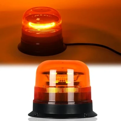 Image de AOHEWEI Balise d&#039;avertissement LED Ambre, 8 clignotants et 2 modes rotatifs 12/24V 42 pièces Lampe stroboscopique pour machines agricoles véhicules commerciaux bus scolaire tracteur excavatrices