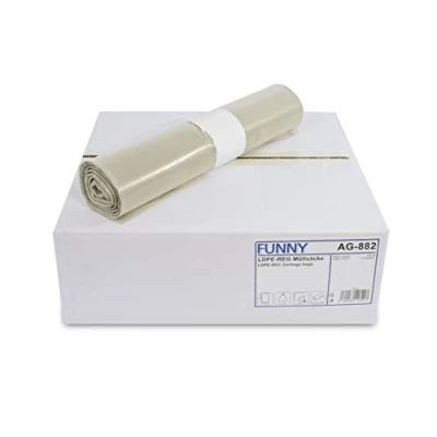 Image de Funny Sacs Poubelle en PEBD régénéré Type 60 120 l (1 rouleau de 250 sacs) Transparent