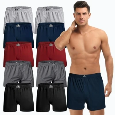 Image de SGS 6 ou 10 Pack Boxer pour Hommes en Coton, Les Qui apprécient sous Vetements Amples et Confortables. vêtements de qualité supérieure des Boxers Homme