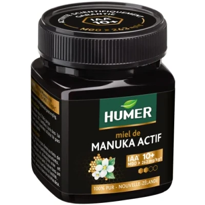 Image de Humer Miel de Manuka Actif IAA® 10+ 2ème niveau d&#039;activité Pureté et activité garanties 250g