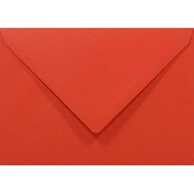 Image de Netuno 100 enveloppes rouges C6 114x162 mm Rainbow 80g rabat pointu colorées décoratives pour lettres invitations mariage Noël cartes de voeux anniversaire fêtes postales
