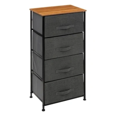Image de 5 five simply smart Rangement roulettes 4 tiroirs Tissu Gris Anthracite