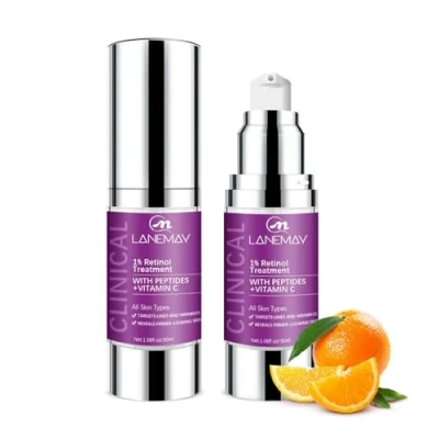 Image de crème contour des yeux à la vitamine C + rétinol, pour les cernes et poches sous yeux, anti âge, au collagène réduit ridules, rides