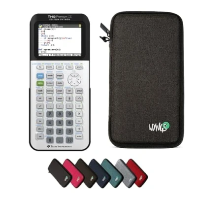 Image de CALCUSO Ensemble de Base Gris foncé avec Calculatrice Graphique TI 83 Premium CE Python