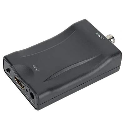 Image de convertisseur HDMI vers BNC, audio vidéo aux formats NTSC/PAL, connecteur de sortie coaxiale BNC femelle HDMI, affichage la sur téléviseurs d&#039;enregistrement/vidéo VHS