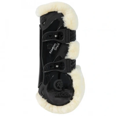 Image de Kentucky Horsewear Protèges Tendons Bamboo Elastic Vegan Sheepskin Noir M