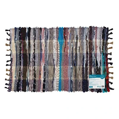 Image de JVL Tapis chindi recyclé Fait à la Main 50 x 80 cm, Multicolore
