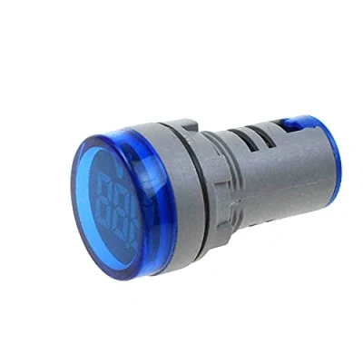 Image de AC Voltage Display Digital LED Voltmeter 20 500V Meter Monitor 110v 220v Volt Detetor Signal Indicator Light Panel (Blue)